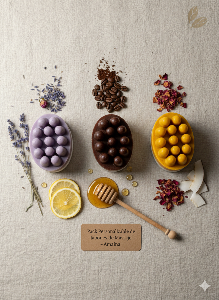 🌸 Pack Personalizable de 3 Jabones Masaje